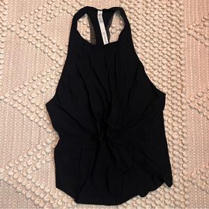 Lululemon black tank with mesh detail
